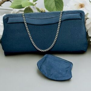 🌺Vintage Black Purse/Clutch W/Coin Purse